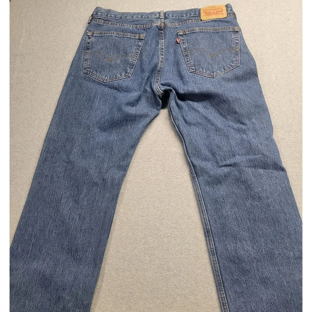 Levi's 505 Regular Fit Straight Leg Blue Denim Jeans‎ Mens Size 36x30